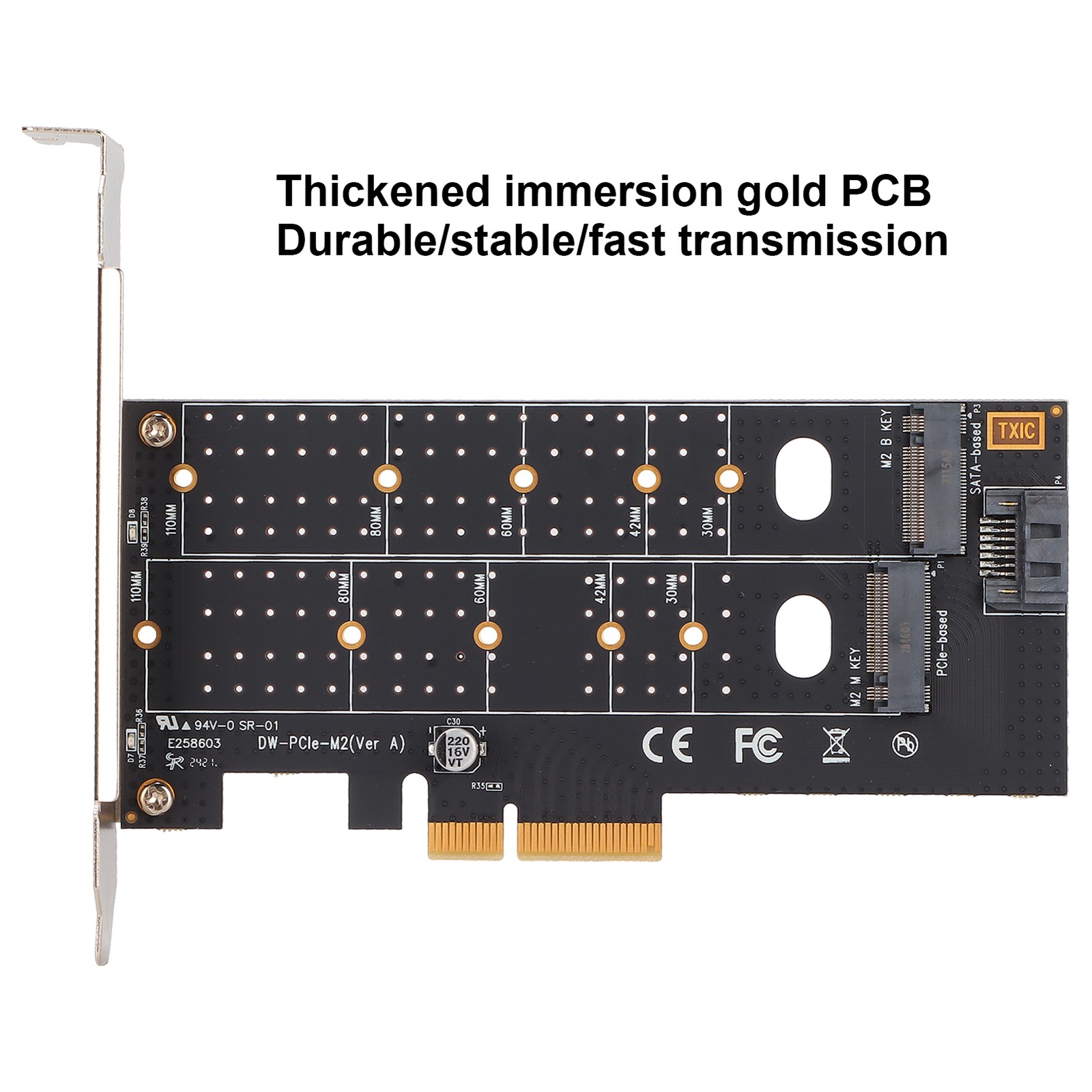 M.2 To Pcie Adapter PCB Porous Dual M.2 PCIE Adapter Expansion Card For SAT LIAH