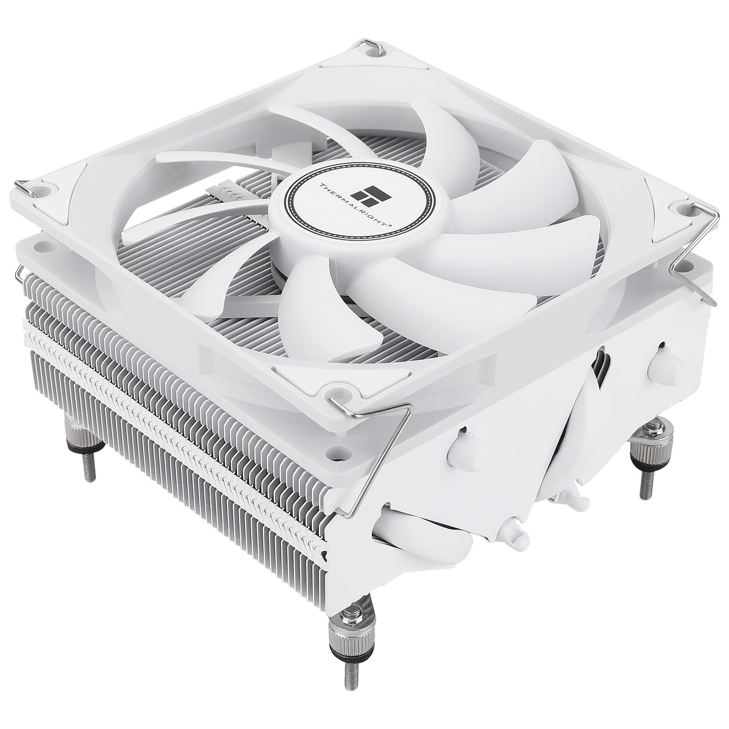 AXP90-X53 White Low Profile CPU Air Cooler, 53mm Height, TL-9015W Slim PWM CP…