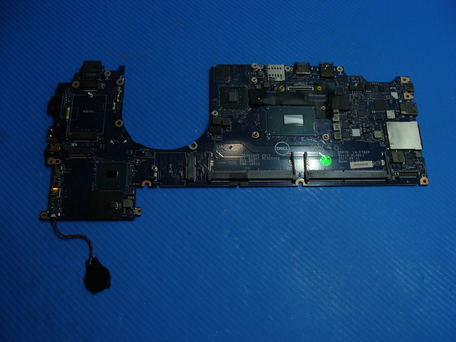 Dell Latitude 5480 14″ Genuine Intel i7-7820HQ Motherboard A179G3 LA-F702P AS IS
