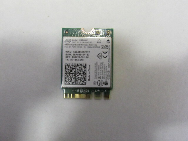 3165NGW Intel Dual Band Wireless AC-31365