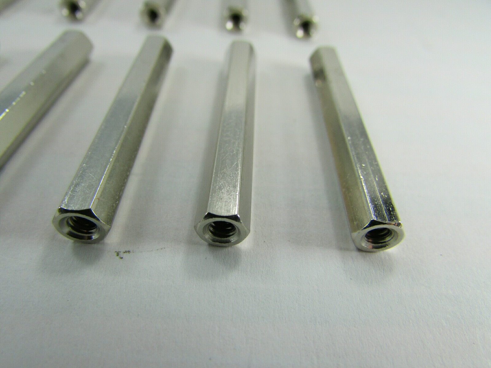 20 Solid Brass Female Hexagon Standoffs 4-40 x 1-7/16″ Long PCB Spacers Nickel P