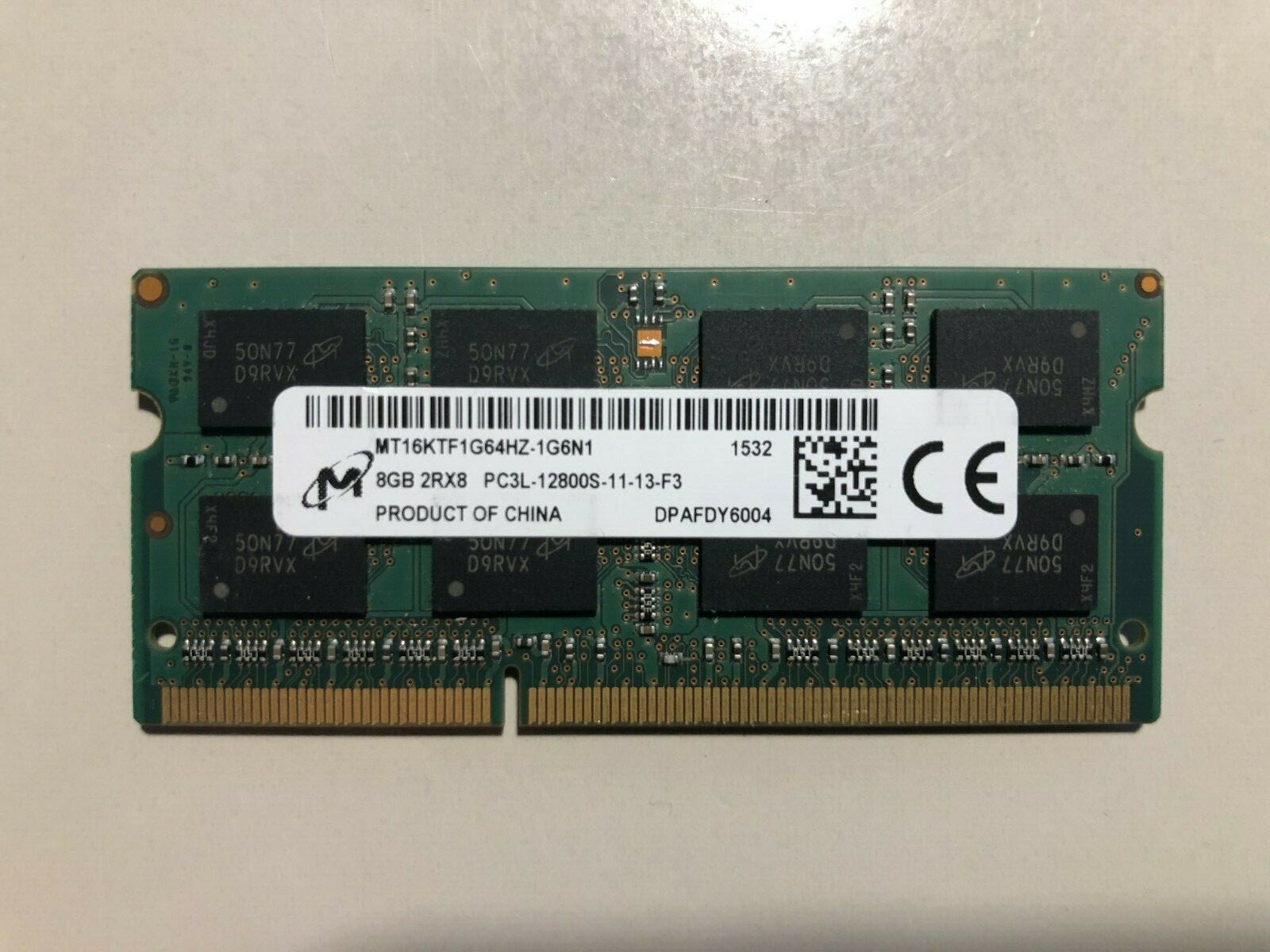 Ram notebook sodimm 8gb ddr3 1600mhz PC3L-12800S Micron MT16KTF1G64HZ-1G6N1 s
