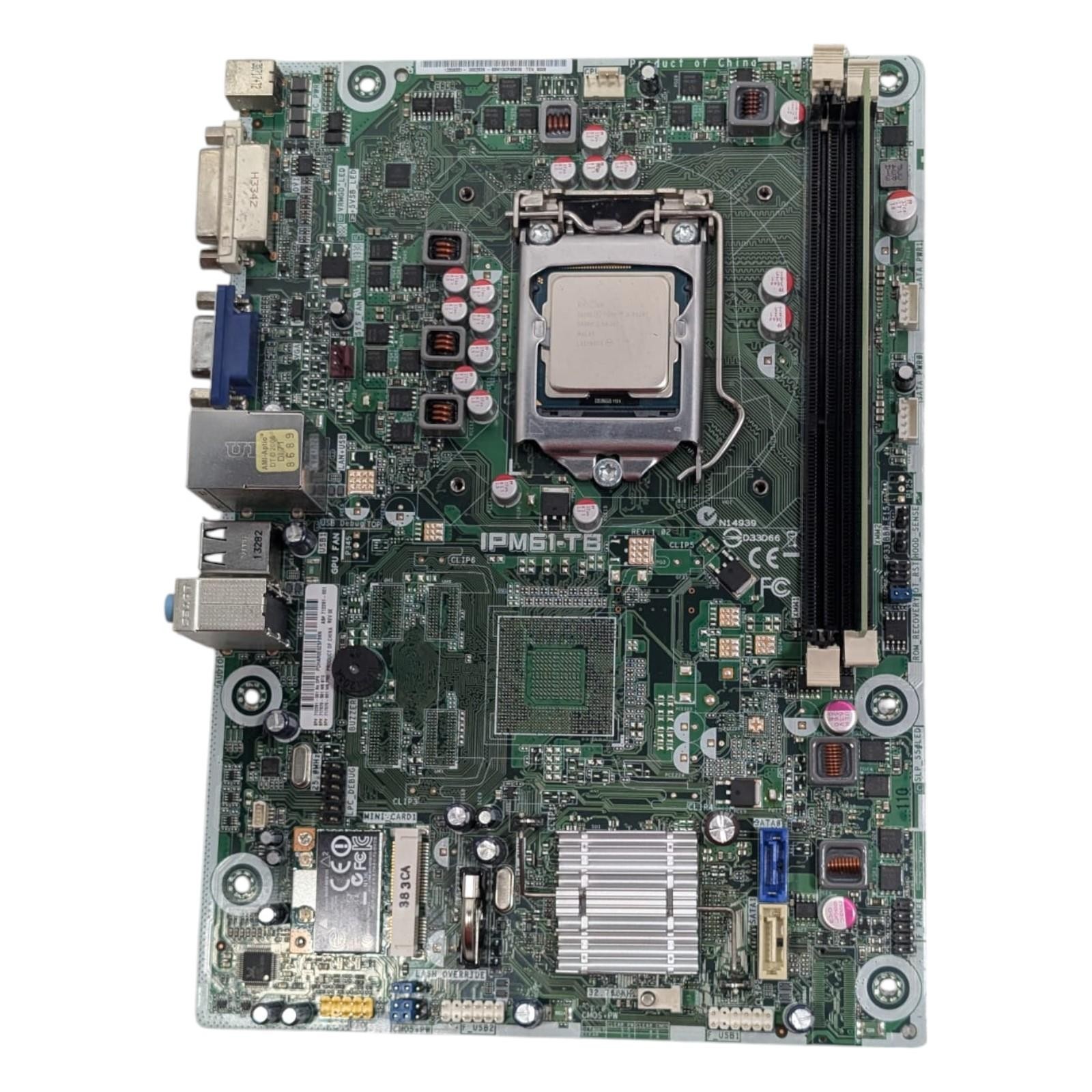 HP Compaq 110 LGA 1155 DDR3 Motherboard 712291-001 W/I3-3220T SR0RE & 4GB