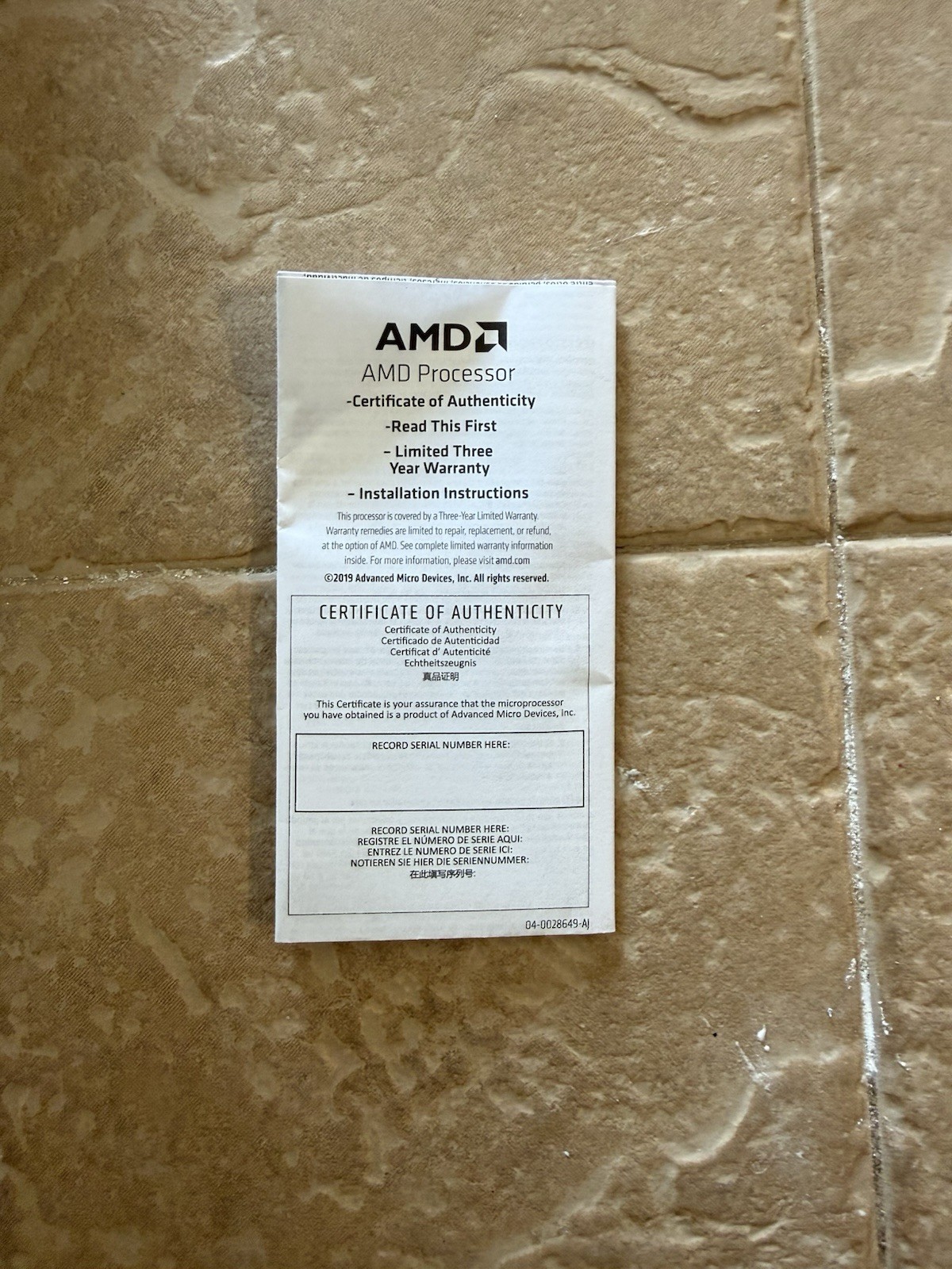AMD Ryzen 5 1600 AM4 Processor with Cooler and Box- tested working