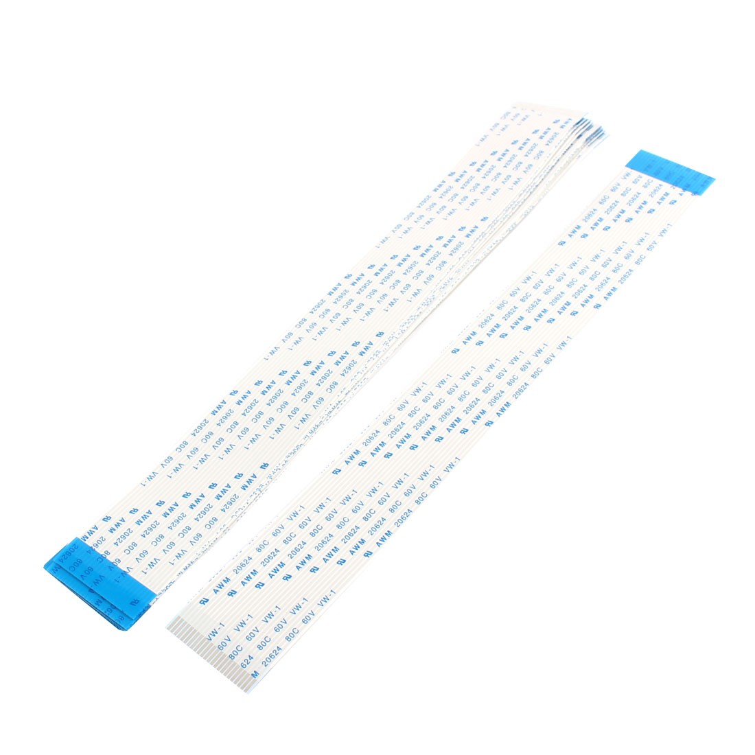 10Pcs Flexible Flat Ribbon Cable 24 Pin 1.0mm Pitch FPC FFC Cable (20mm Length)