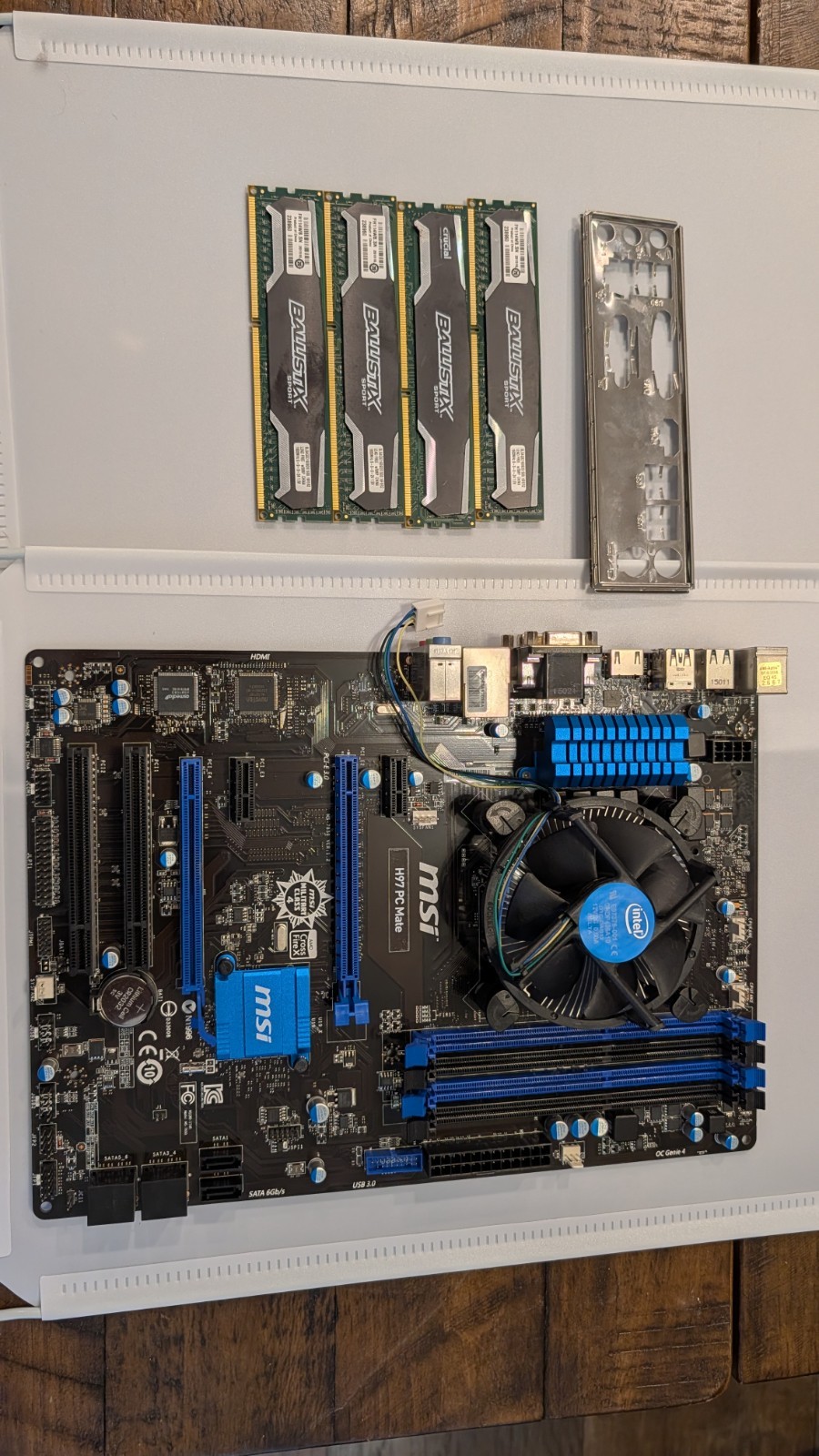 MSI H97 PC Mate ATX LGA1150 DDR3 4-Slot HDMI DVI VGA Motherboard w/ 16gb ram