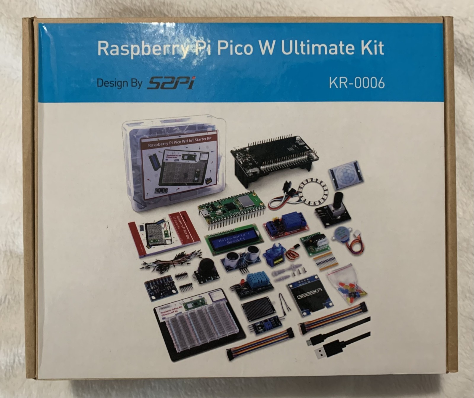 Ultimate Kit for Raspberry Pi Pico W with Headers, Detailed Tutorials, 52pi