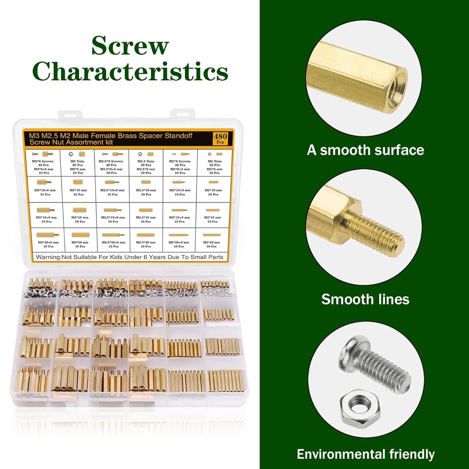 Motherboard Standoffs Screws Kit Brass Stainless Steel for DIY Computer Raspb…