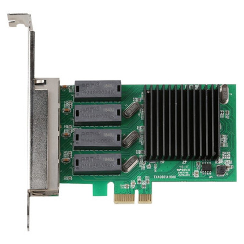 RTL8111H 4x RJ45 PCI-Express X1 Card Gigabit Ethernet Server 4-Port PCIE