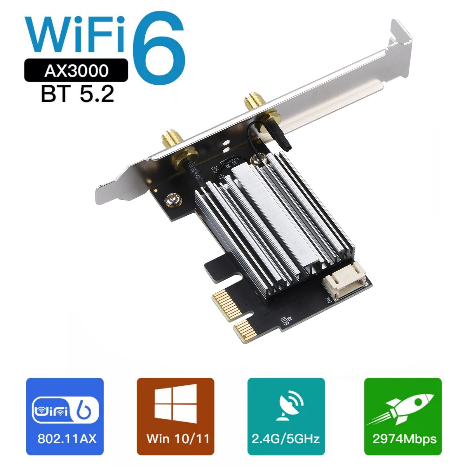 AX3000 Chipset PCIe WiFi 6 For Intel AX200 WiFi Card Adapter For Acer/ASUS