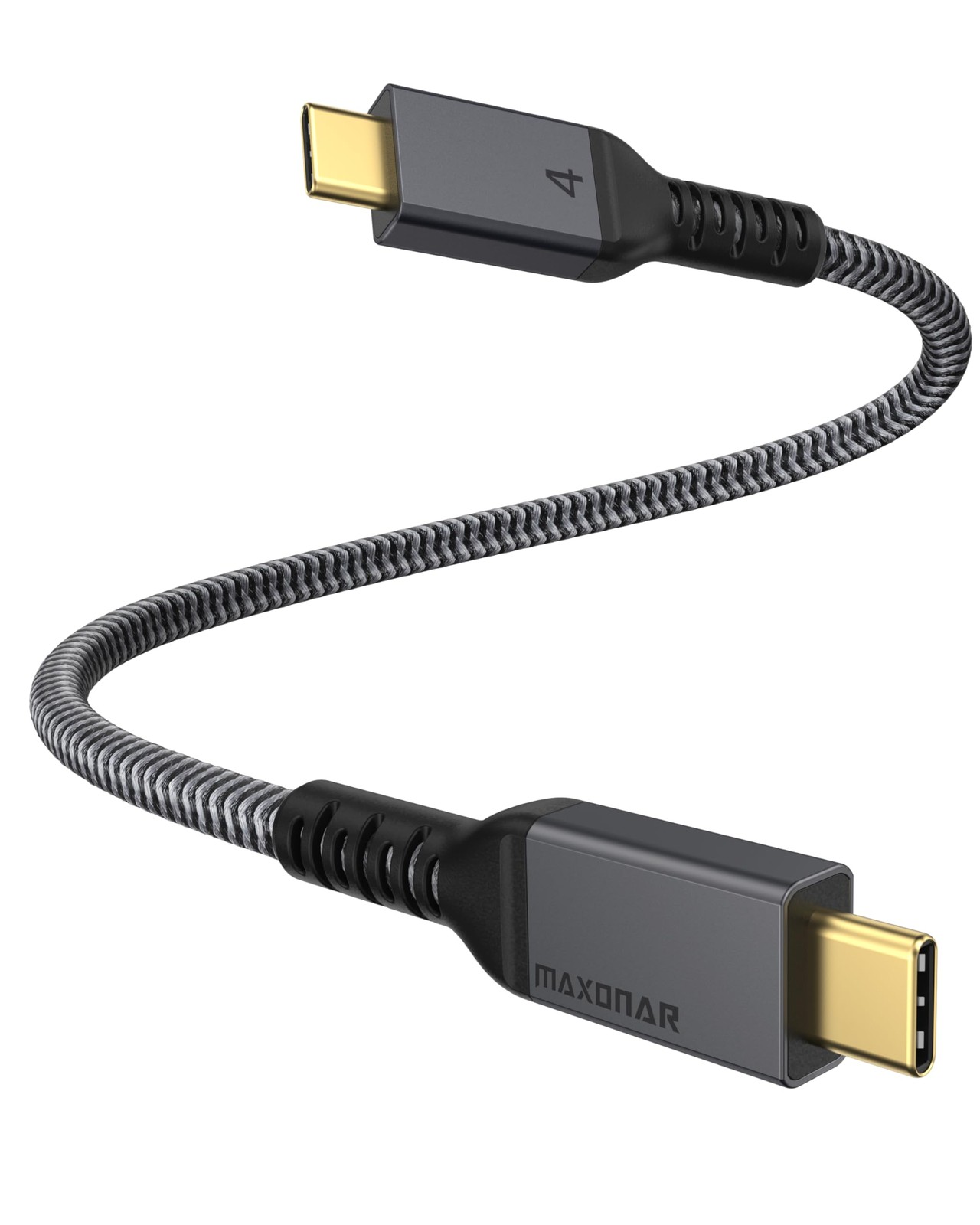 Maxonar [1.6Ft] Thunderbolt 4 Cable, Short Cable 40Gbps 1.6Ft