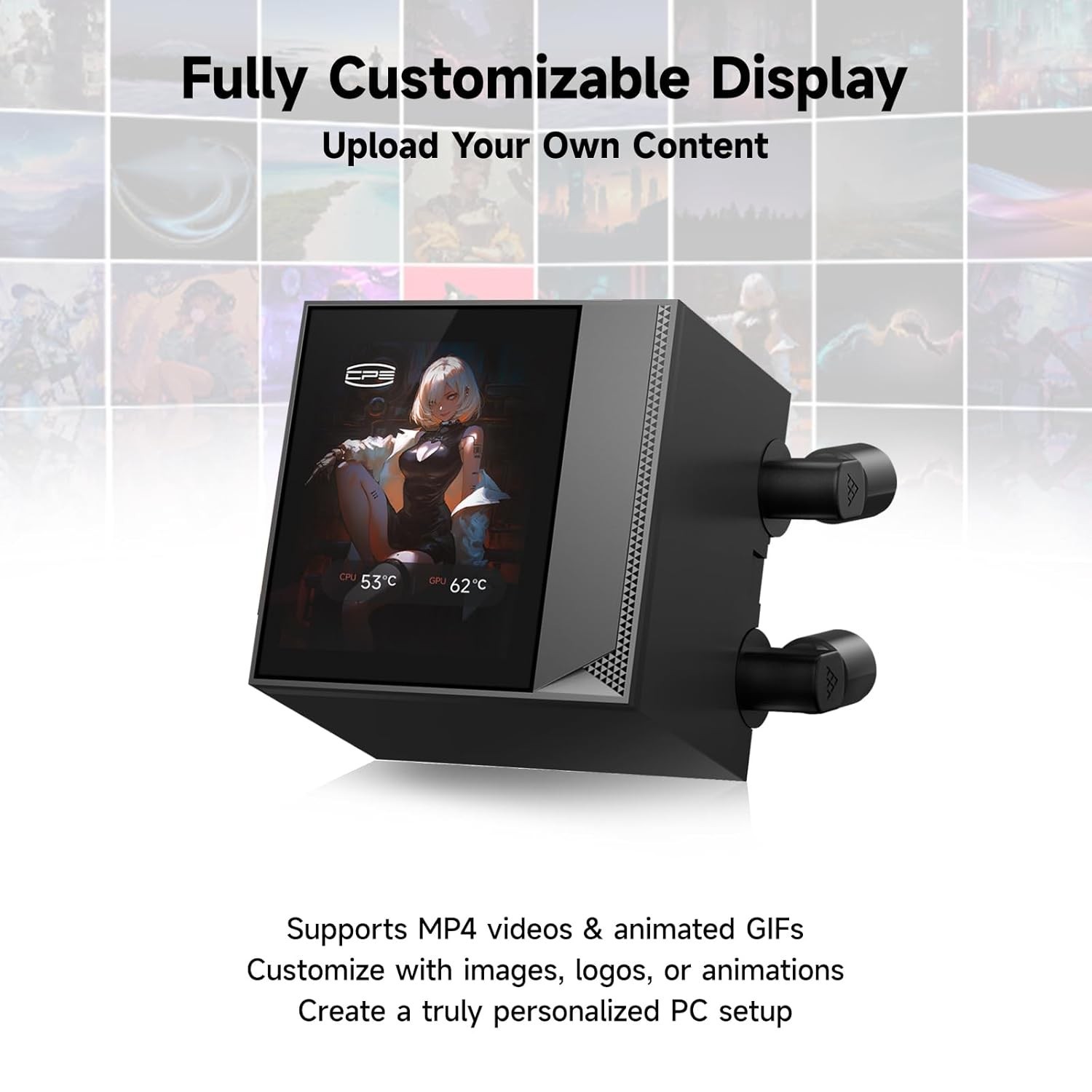 360mm AIO Liquid Cooler with 2.4″ IPS Display