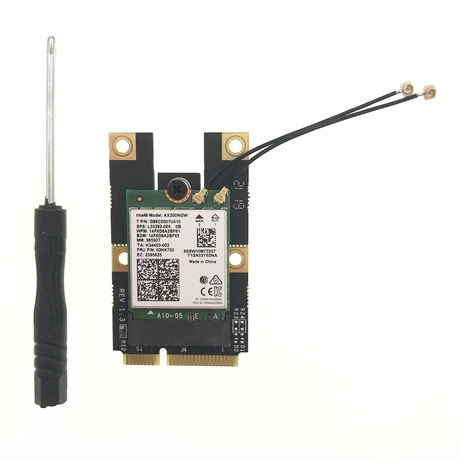 Intel AX200 Wi-Fi 6 AX200NGW Bluetooth 5.1 Mini PCI-E Wireless card with antenna