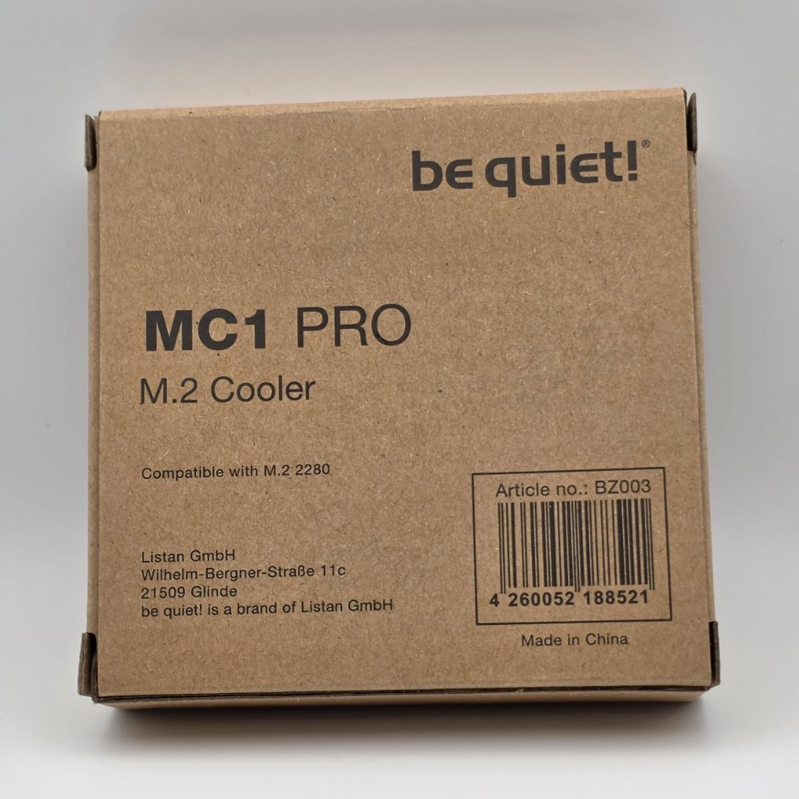 be quiet! MC1 Pro M.2 NVMe SSD Cooler Heatsink w/ Heatpipe BZ003 New Sealed