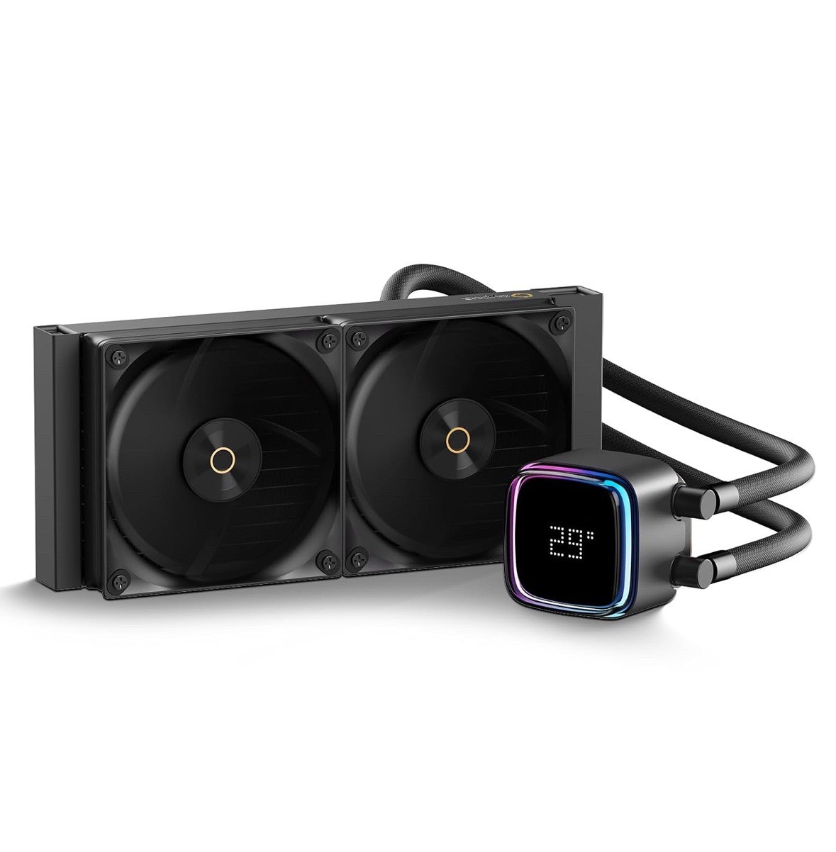 Ocypus Iota L24 240MM AIO Liquid CPU Cooler with Digital Display – Black. A2