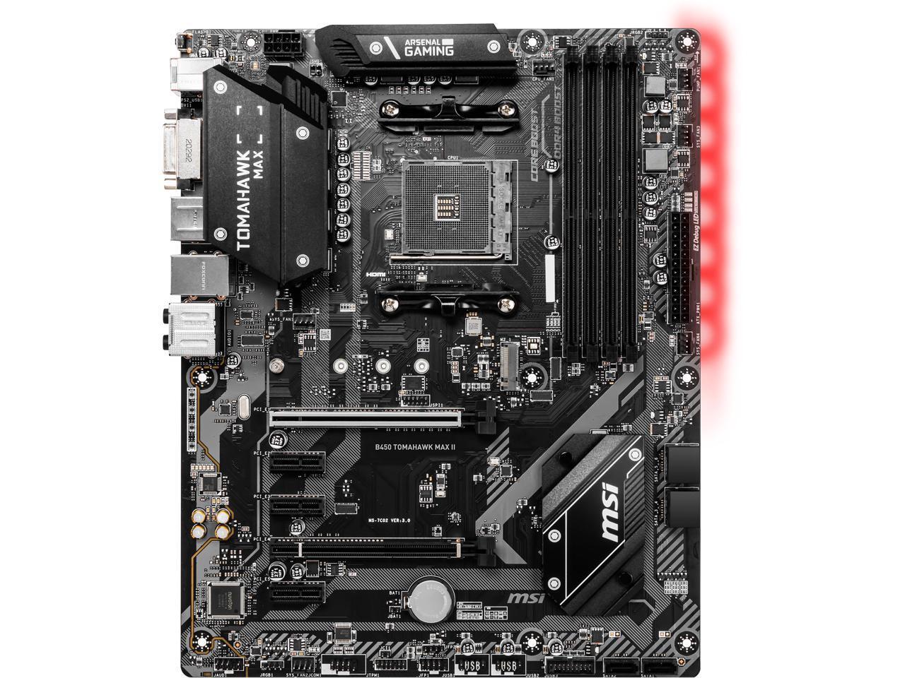 MSI B450 TOMAHAWK MAX Motherboard AM4 4*DDR4 USB 3.2 HDMI M.2 SATA III PCI-e 3.0