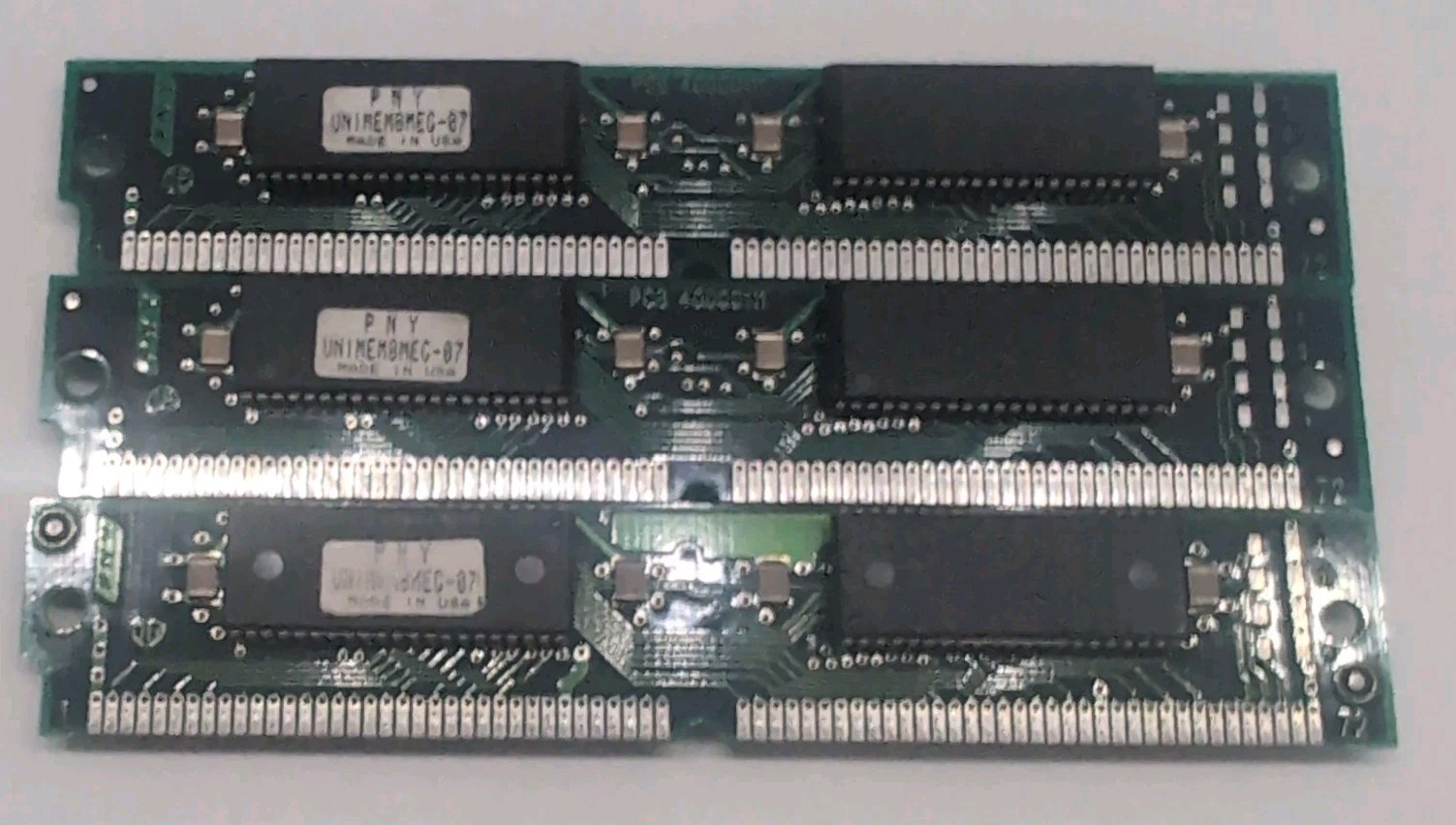 Vintage PNY 8MB 72-Pin SIMM RAM EDO 60ns Lot Of 3 24MB Total Hyundai Made In USA