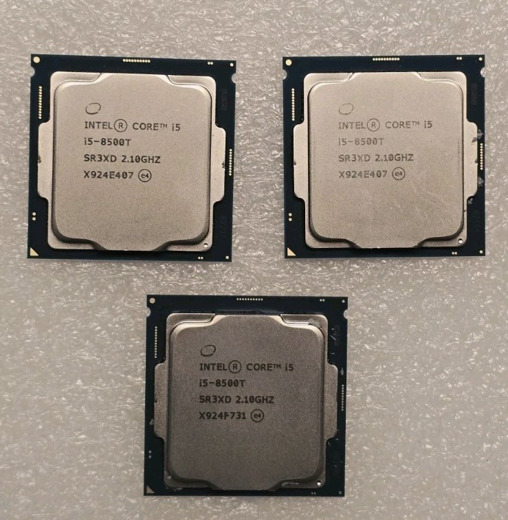 Lot Of 3, Intel 8th Gen Core i5-8500T SR3XD 2.10GHz (Turbo 3.5GHz)6-Core 9MB CPU