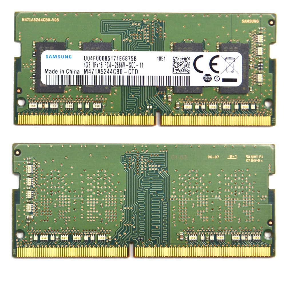 (6) Samsung M471A5244CB0-CTD 4GB PC4-2666V-SC0-11 SODIMM Unbuffered Memory 1Rx16
