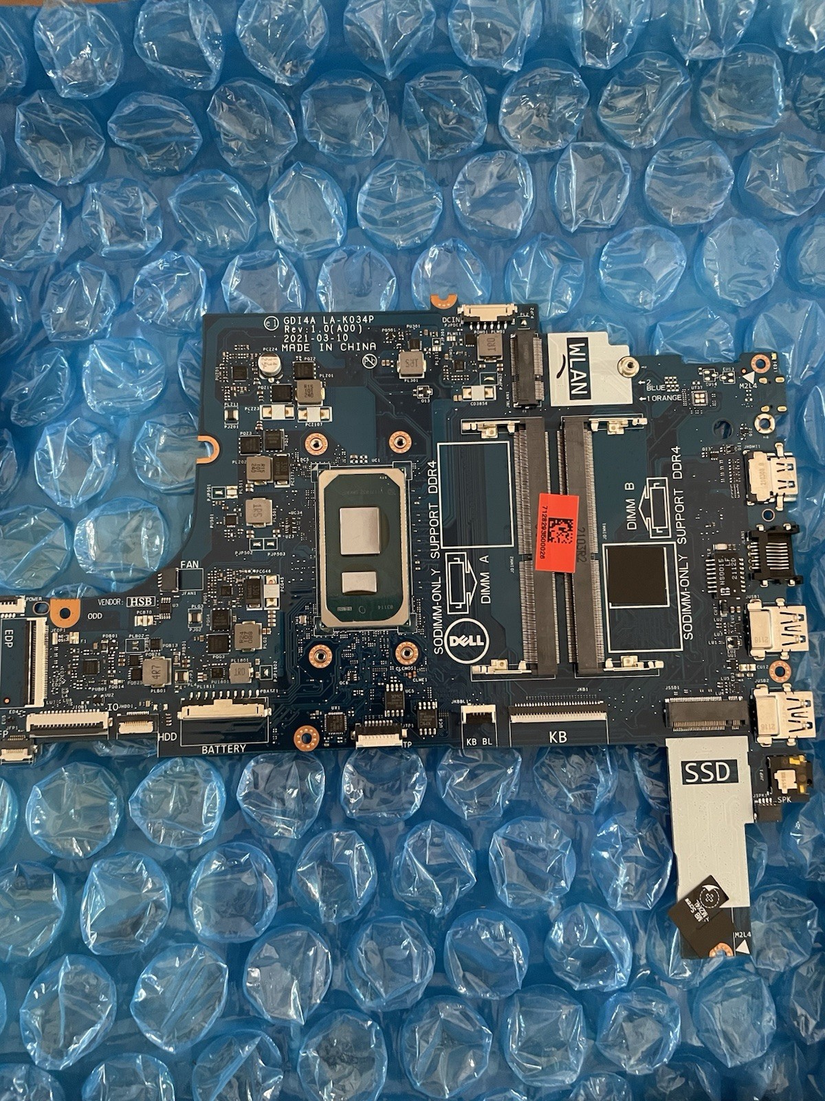 For Dell Inspiron 3501 Motherboard LA-K034P GGCMJ W/ i5-1135G7 CPU 0GGCMJ 2.4GHz