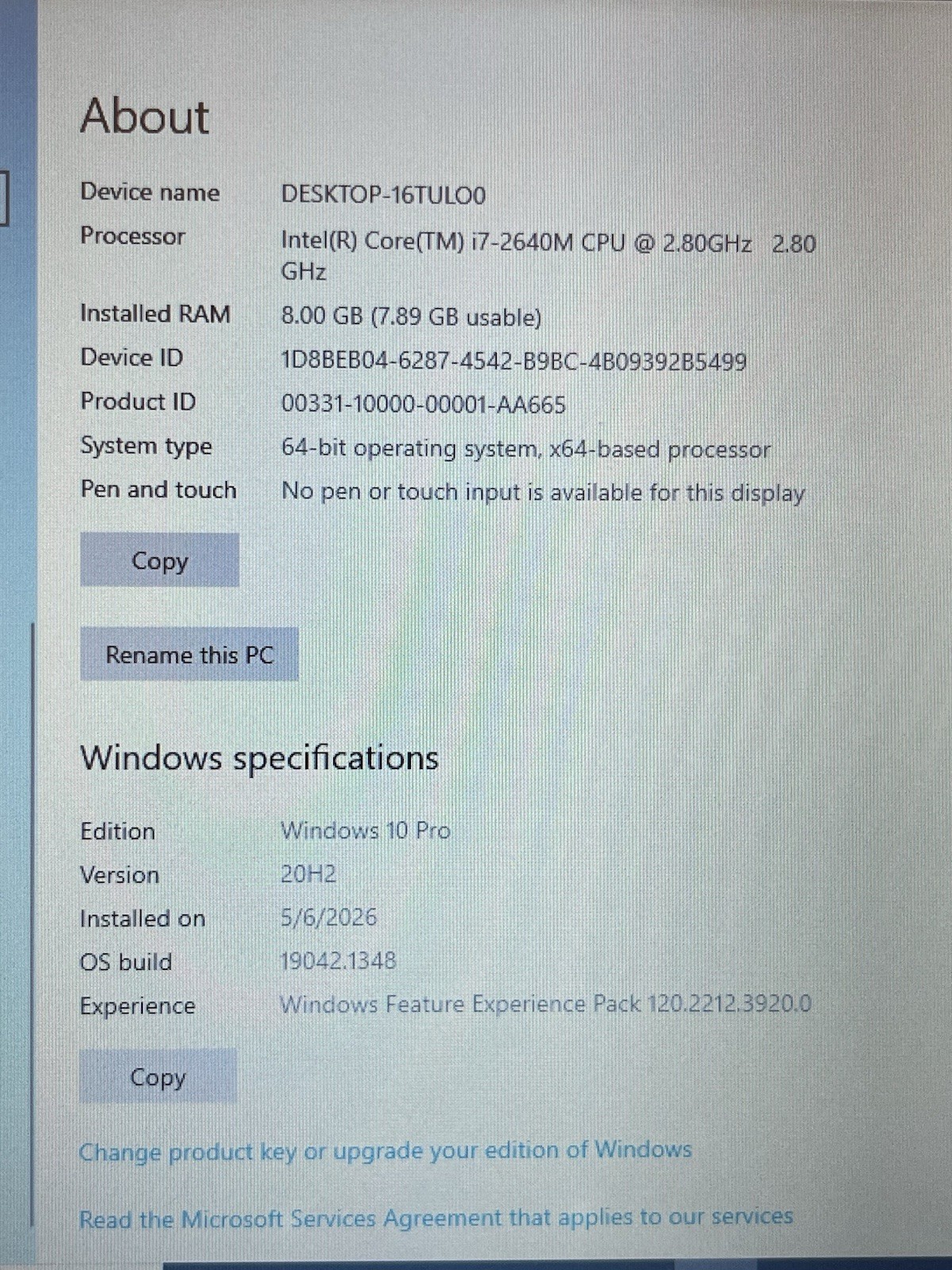 ASUS U47A laptop Pre-owned