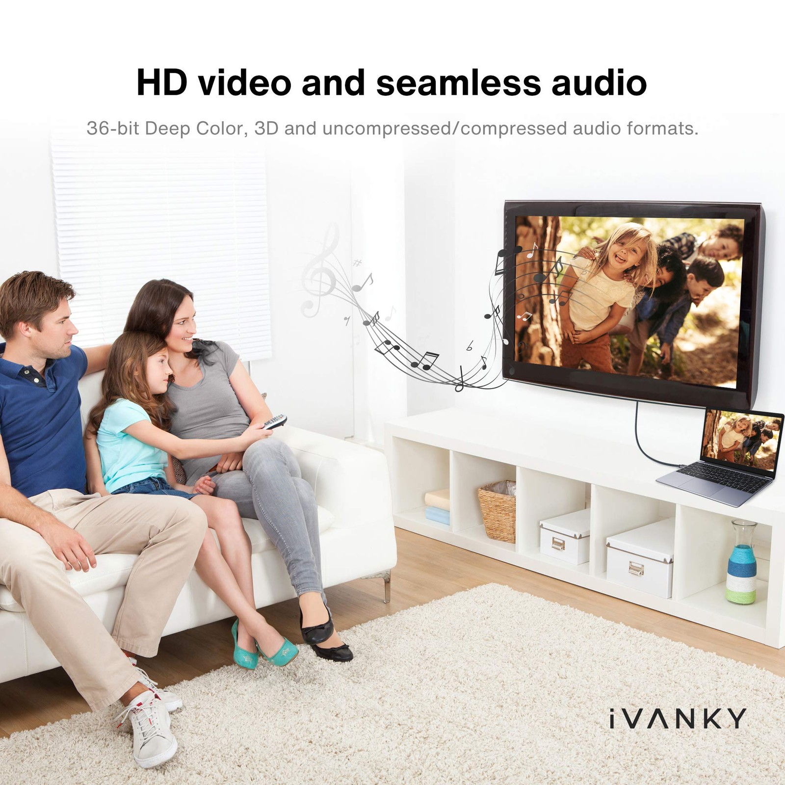 4K Mini DisplayPort to HDMI Cable, iVANKY 4K@30Hz 4K@30Hz, 6.6FT-Grey