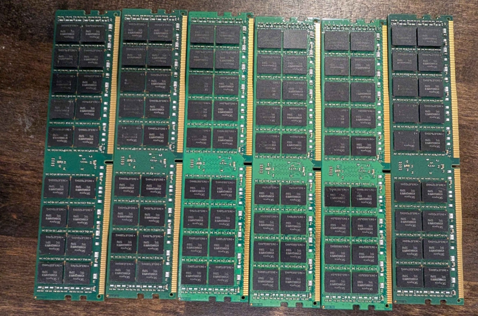 Lot of Six 16GB DDR4-2133 ECC RAM DIMMS