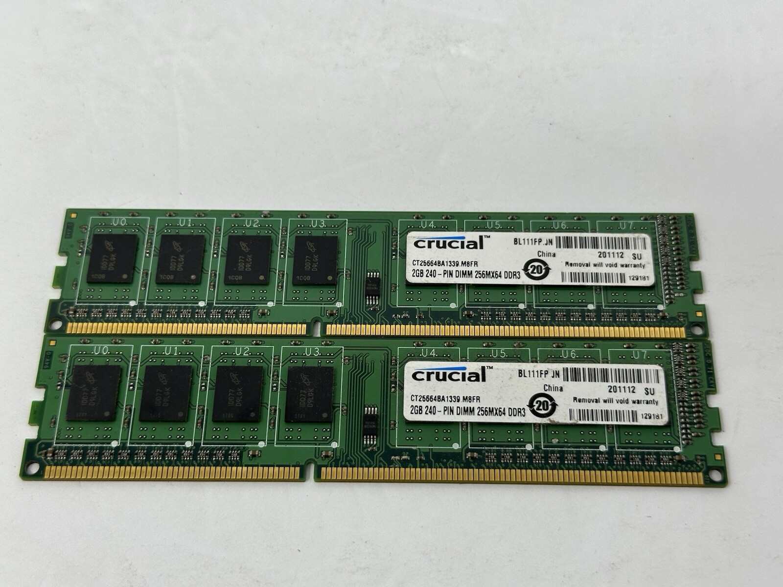 Crucial 4GB (2x2GB) 240-PINN DIMM 256MX64 DDR3 RAM CT25664BA1339.C8FER2 RAM