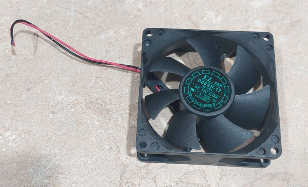 YL Antec PSU Power Supply Fan 80x80x25mm D80SH-12 M-GP1 DC 12V 0.18A YATE LOON