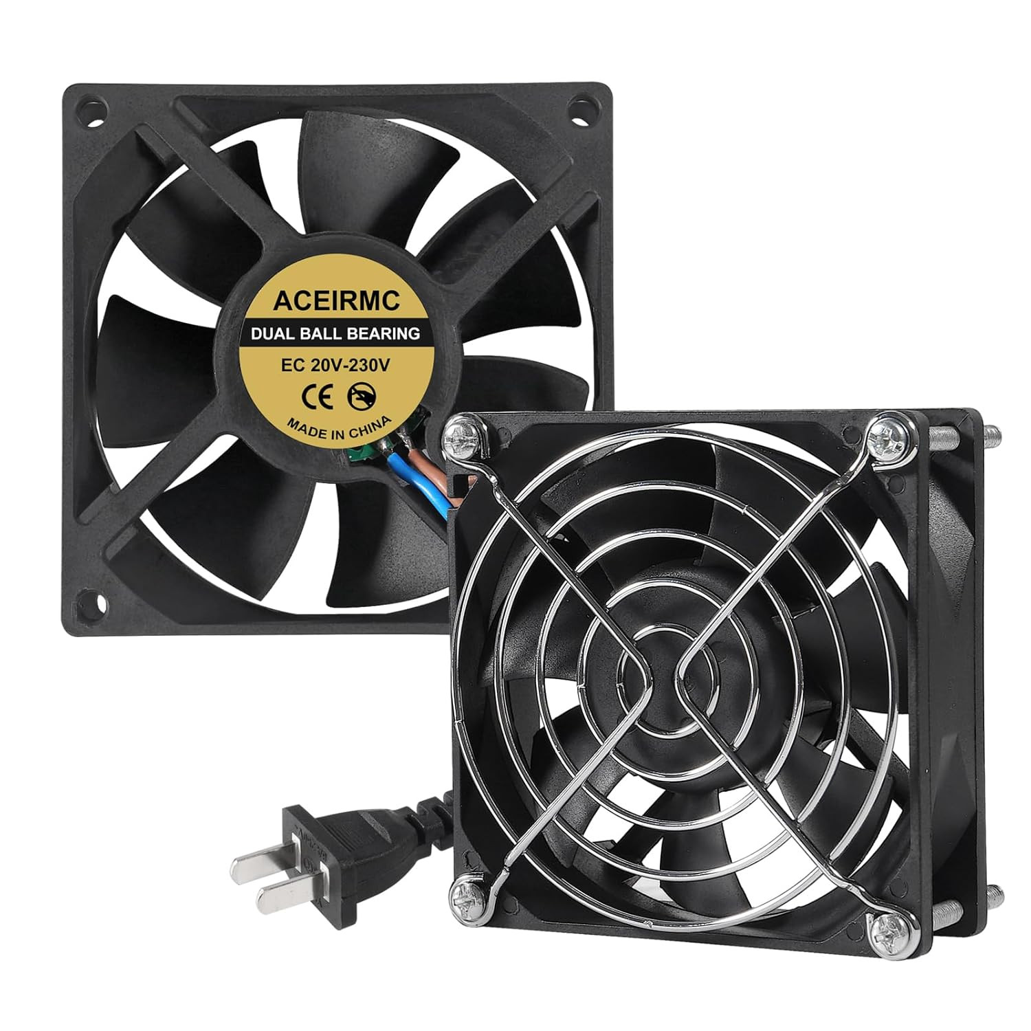 2Pcs EC Axial Fan AC 110V 115V 120V 220V 240V Brushless Cooling Fan 80Mm X 25Mm