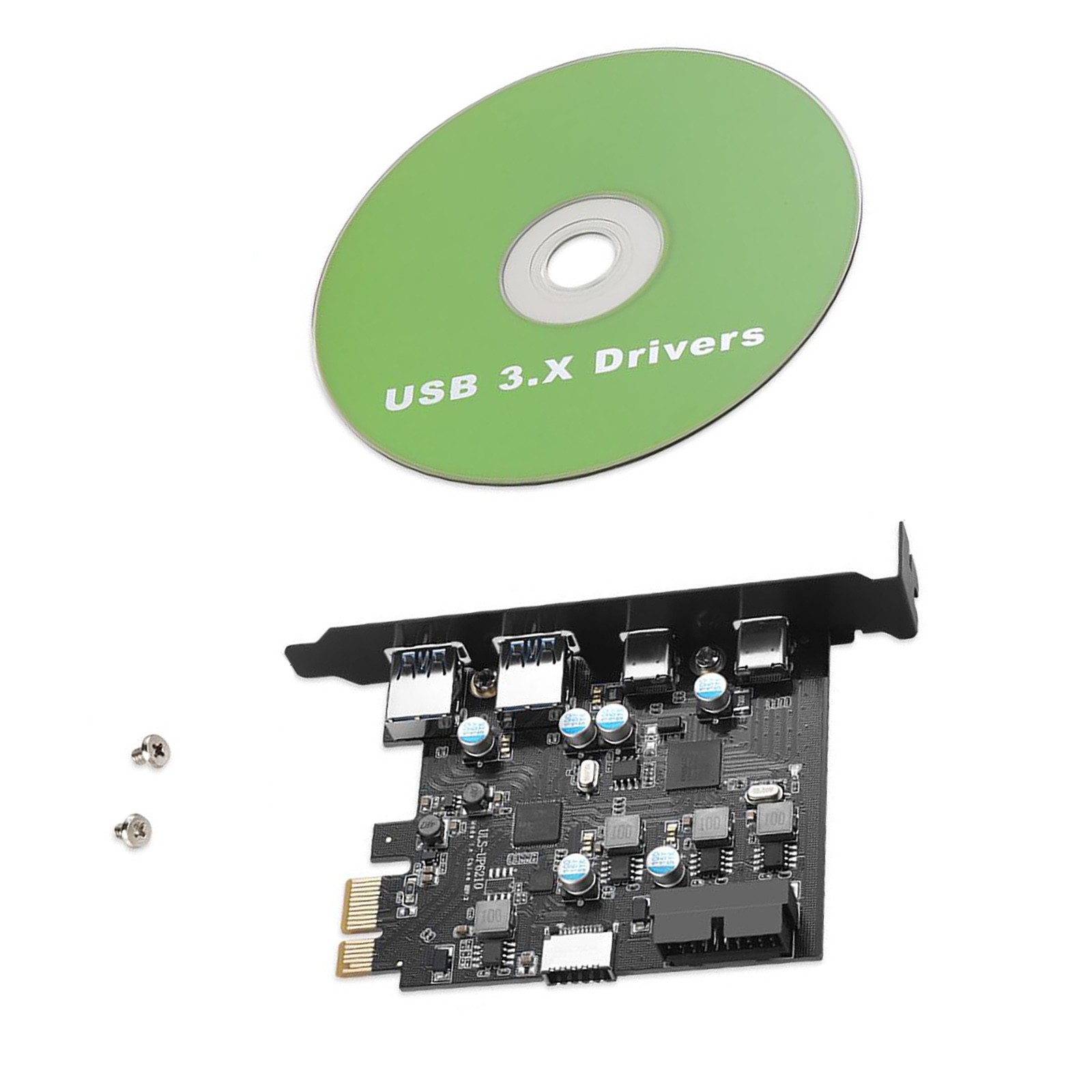 4-Port USB 3.0 PCIe 3.0/2.0 Expansion Card 2xUSB-C 2xUSB-A For Win/Mac/Linux