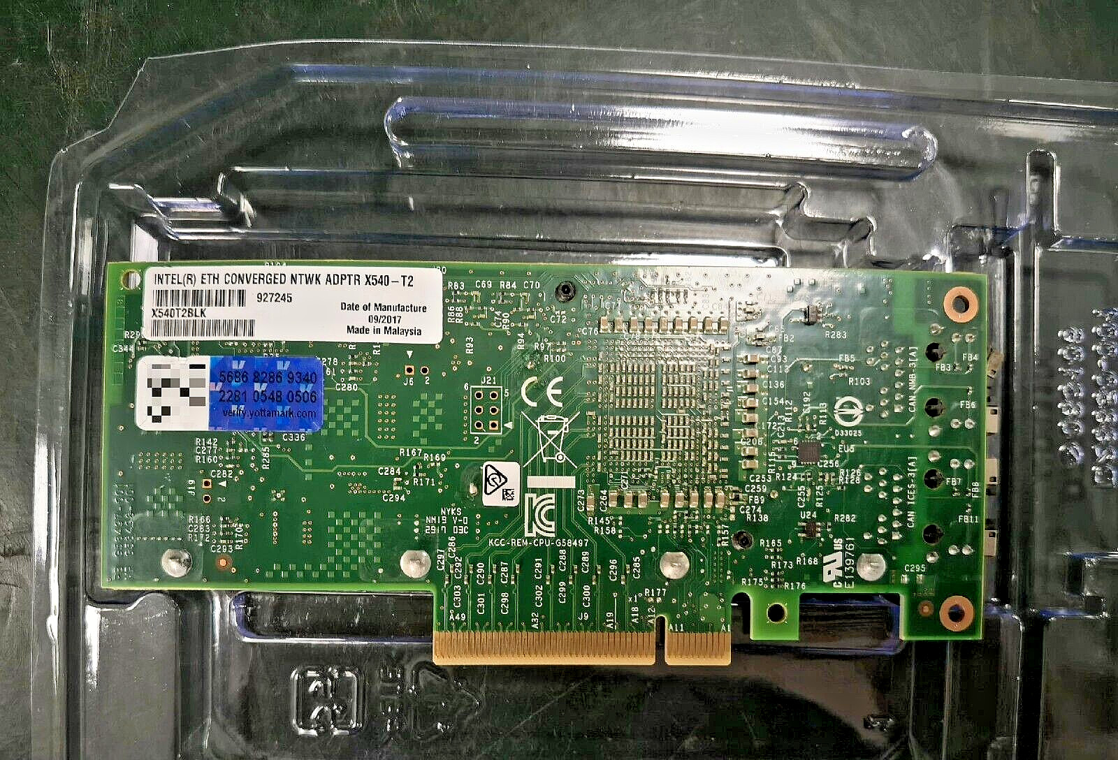Intel X540-T2 X540T2BLK 10G Dual RJ45 Ports PCI-Express Ethernet NIC w Yottamark