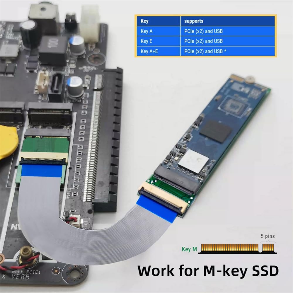 2230 NGFF M.2 Key-M to Key A+E Adapter Card Board Extension Cable for Laptop …