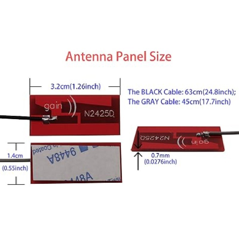 MHF4 Antenna 2.4GHz 5GHz Internal Wifi Laptop for NGFF 7265 8265 9260 9560 AX200