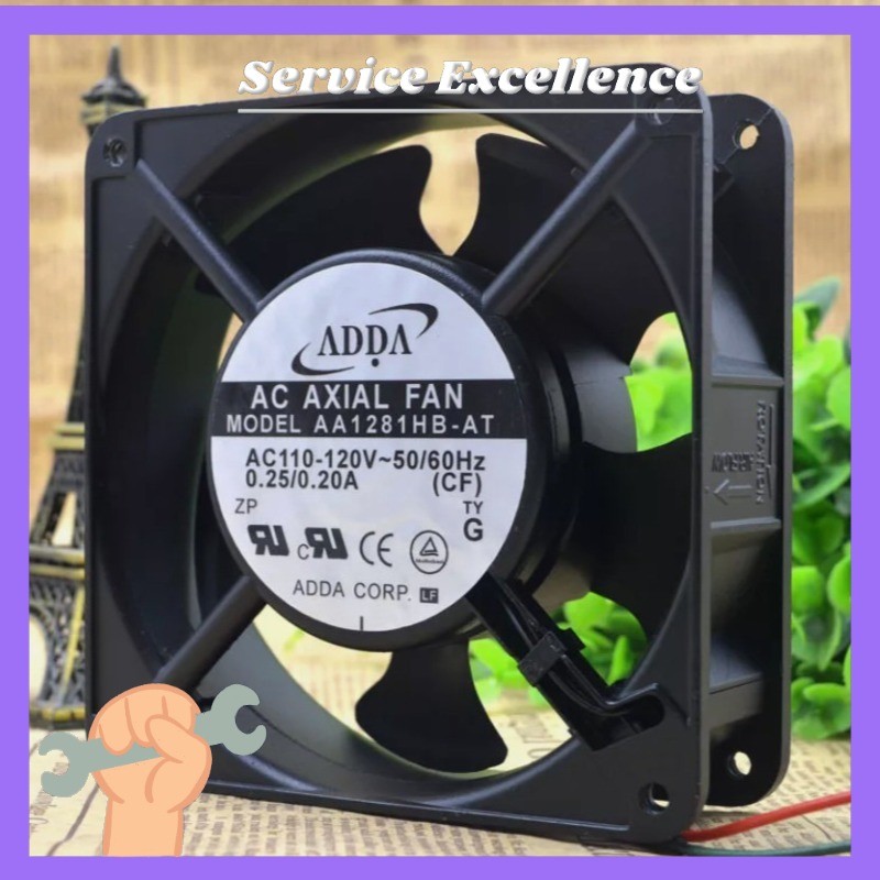 1X NEW ADDA Fan AA1281HB-AT AC110 120V 0.25A 0.2A 12038 Elevator Cooling Fan#