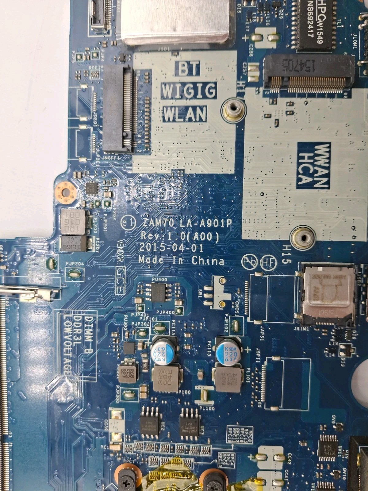 Dell Latitude 0C7K68-MBD LA-A901P Laptop Motherboard W/FAN & HEAT SINK