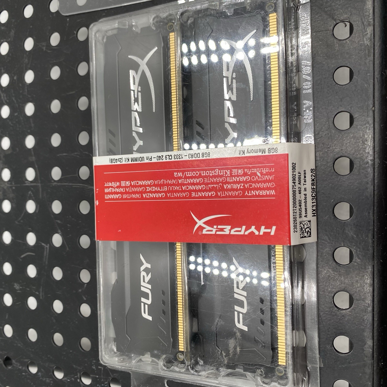 LOT OF 2 HYPERX 8GB MEMORY KIT DDR3-1333 CL9 240