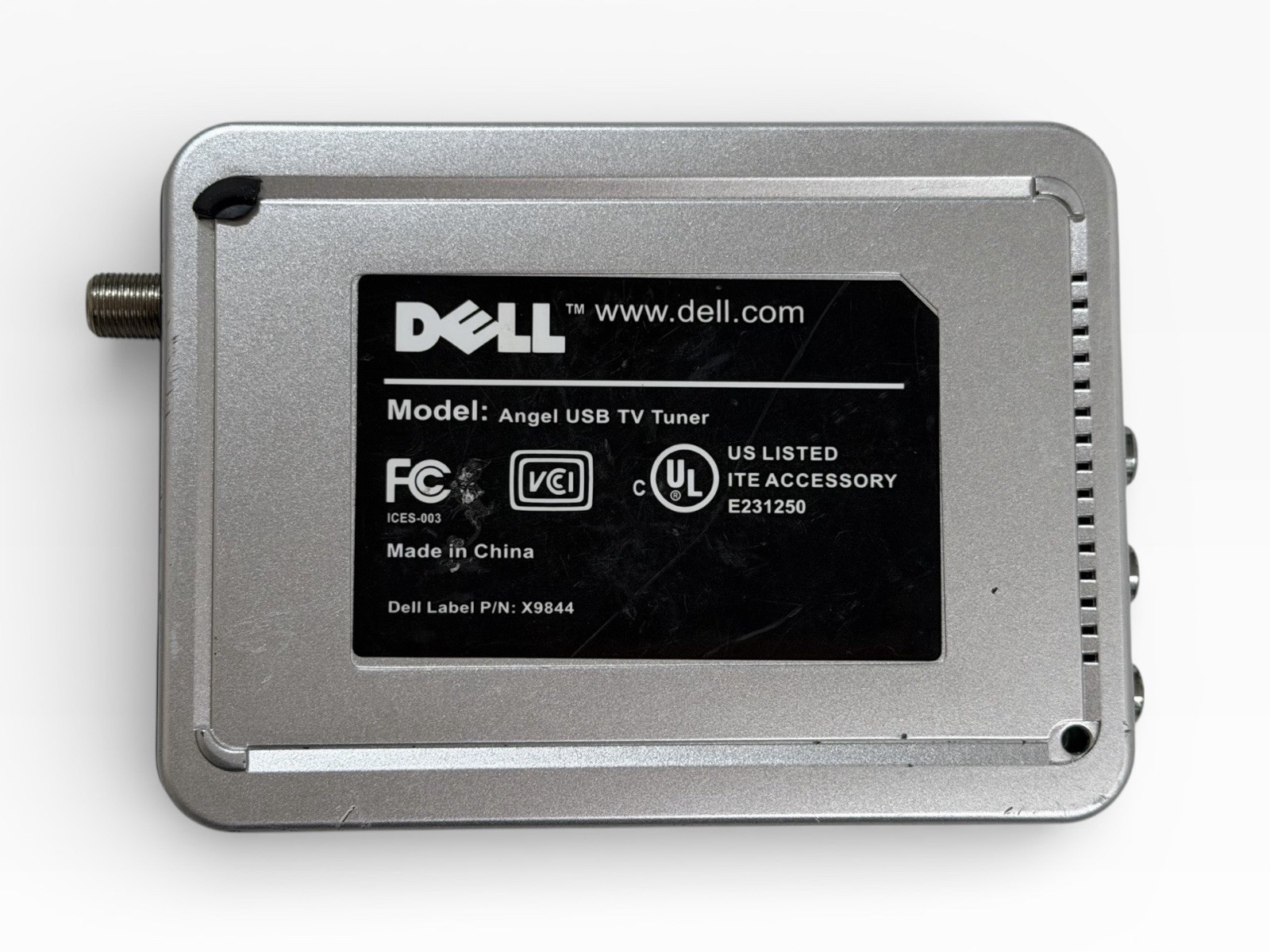 Dell Angel USB TV Tuner External USB Device P N X9844