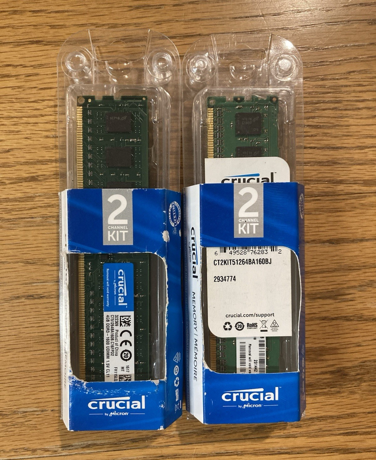 New Crucial 16GB (4x4GB) DDR3L-1600 PC3L-12800 SO-DIMM