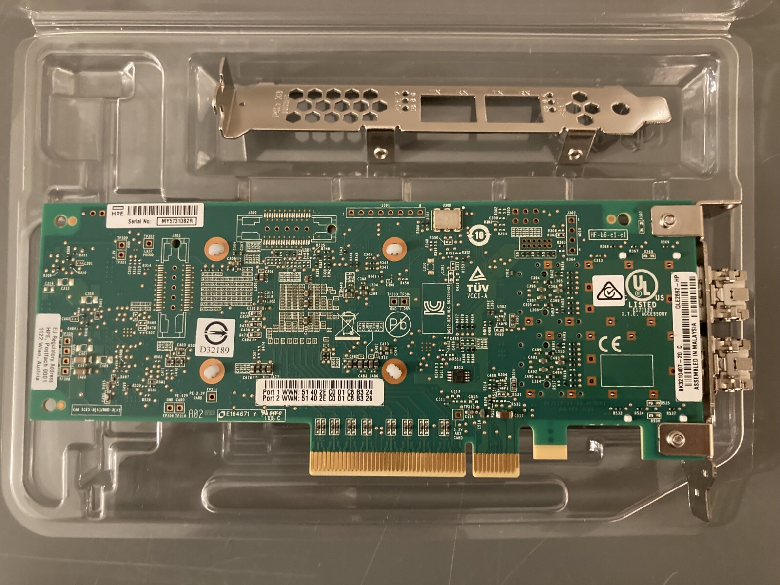 HPE QLE2692 SN1100Q 16GB Dual Port Fibre Channel HBA Network Adapter 853011-001