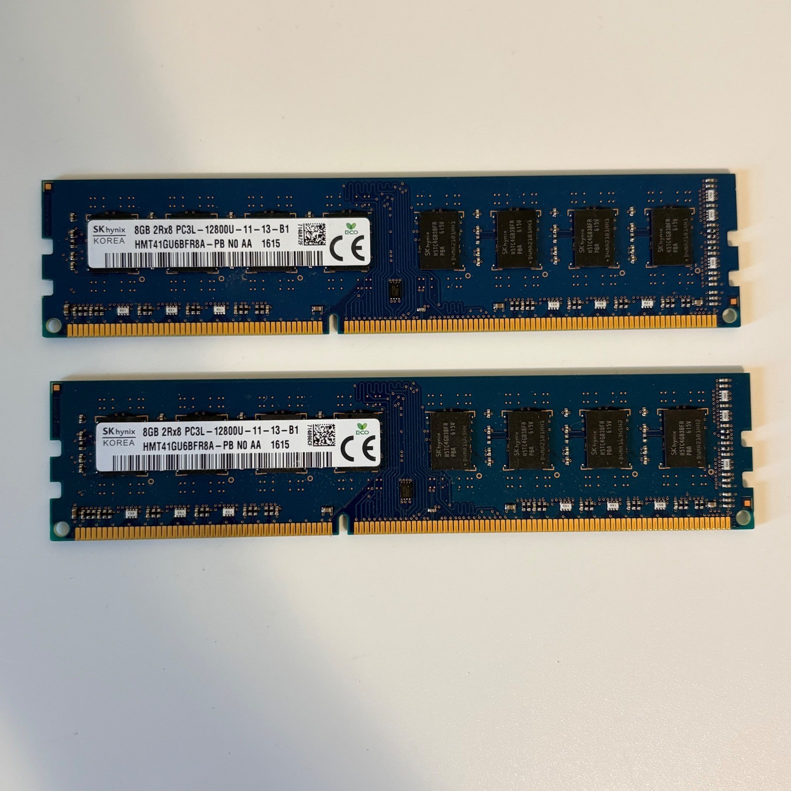SK Hynix RAM 16GB Kit 2x8GB PC3L-12800U DDR3L Desktop Memory HMT41GU6BFR8A-PB