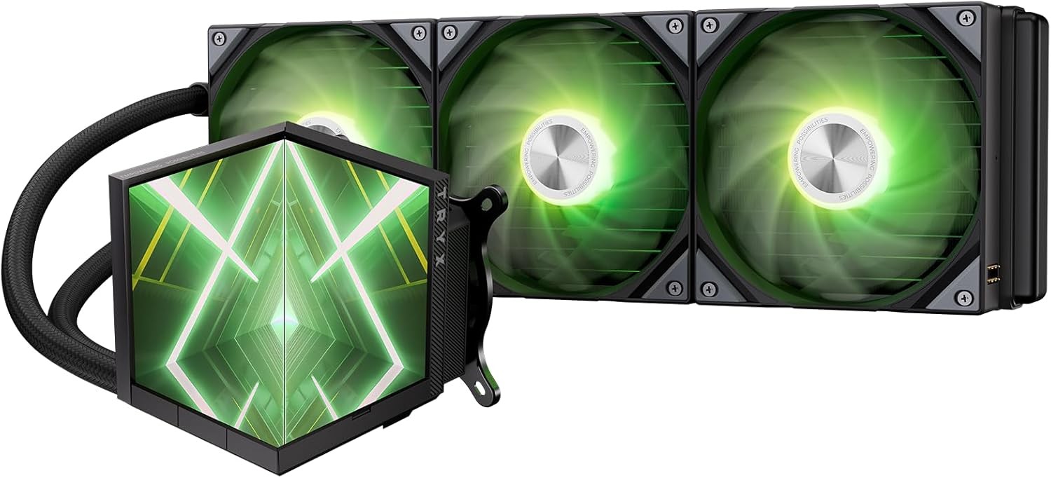 TRYX Stage ARGB 360mm AIO Screen3D Display Modes Asetek 7th GenV2 (Black)