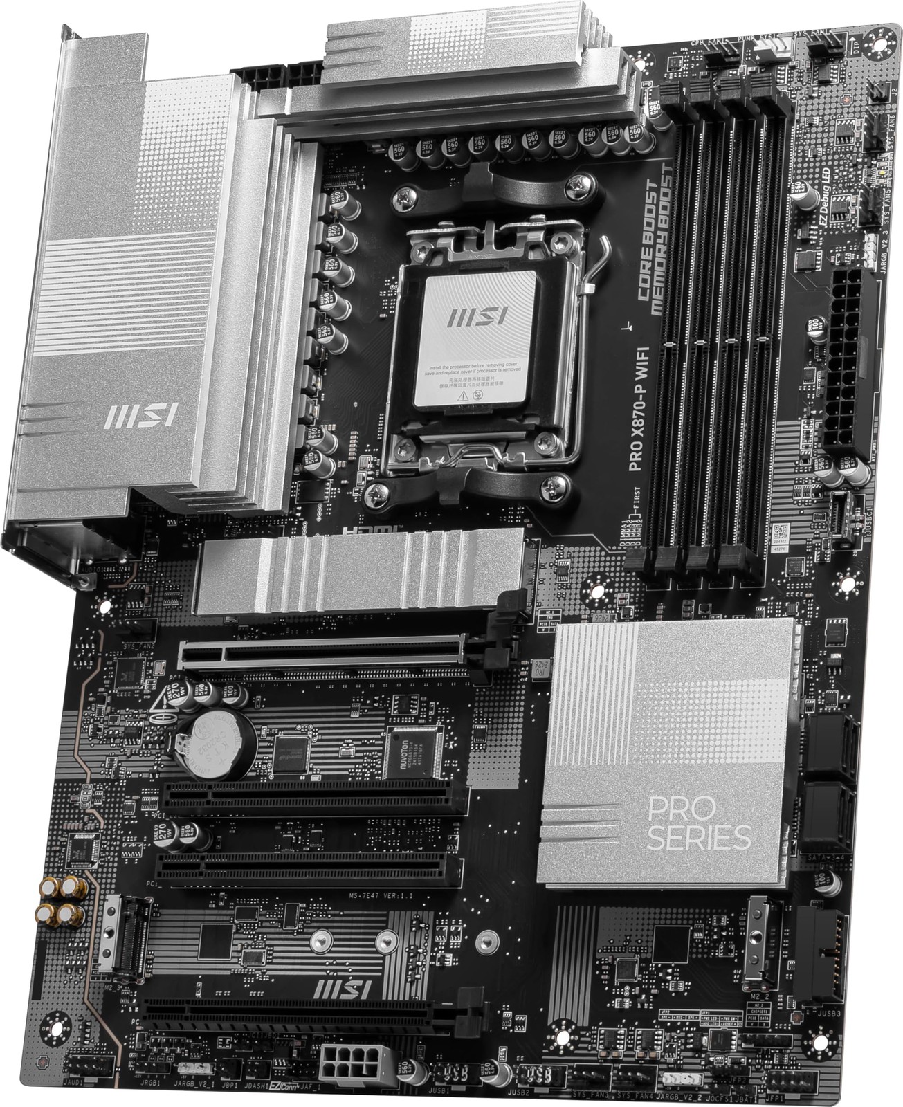 MSI PRO X870-P WiFi V1 ProSeries Motherboard (AMD Ryzen 9000/8000/7000…