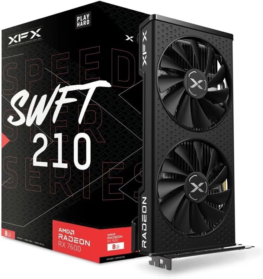 Speedster SWFT210 Radeon RX 7600 Graphics Card – 8GB GDDR6, 4K Gaming Power