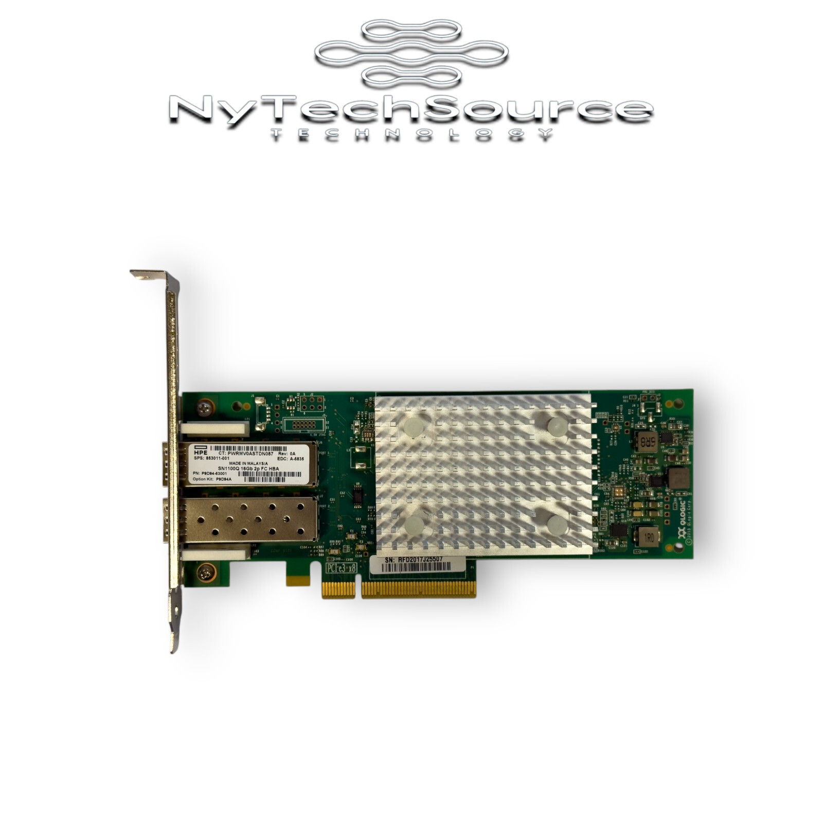 HPE QLE2692-HP P9D94A SN1100Q 16Gb Dual Port FC HBA 853011-001