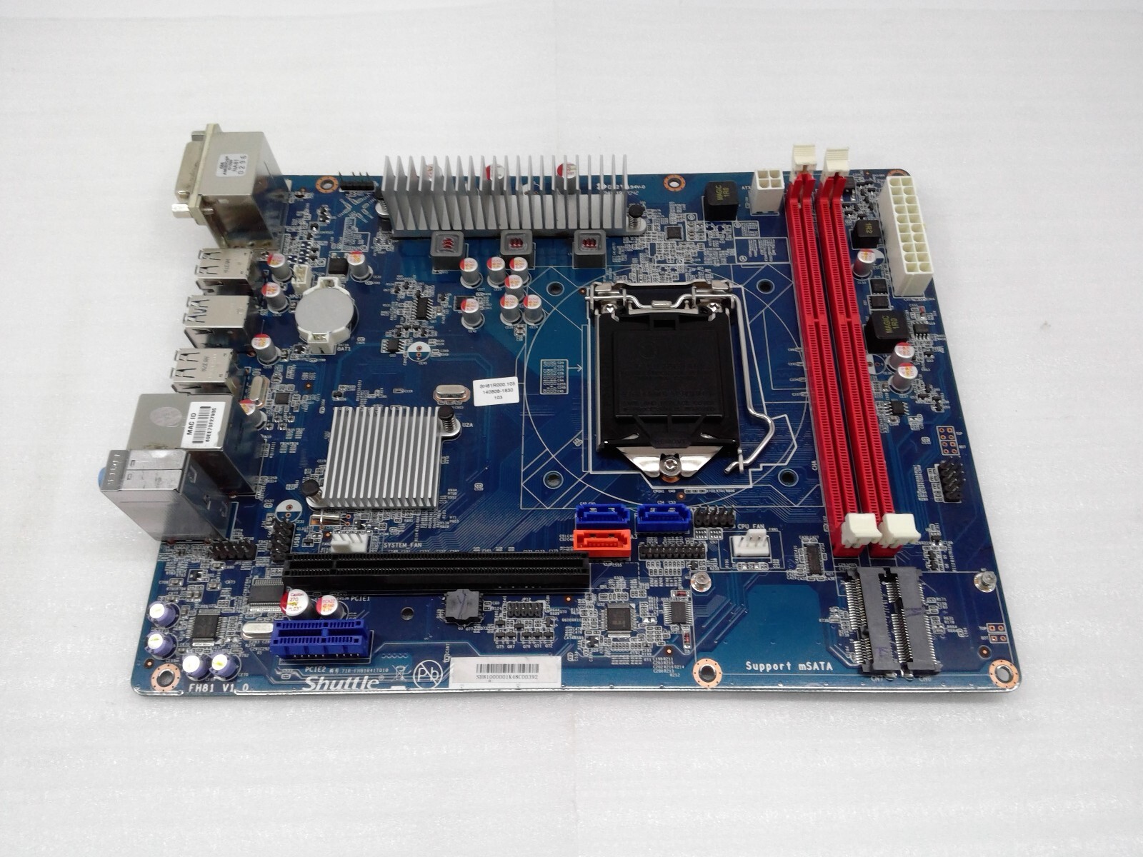 Shuttle Motherboard FH81 V 1.0 LGA1200 Support mSATA