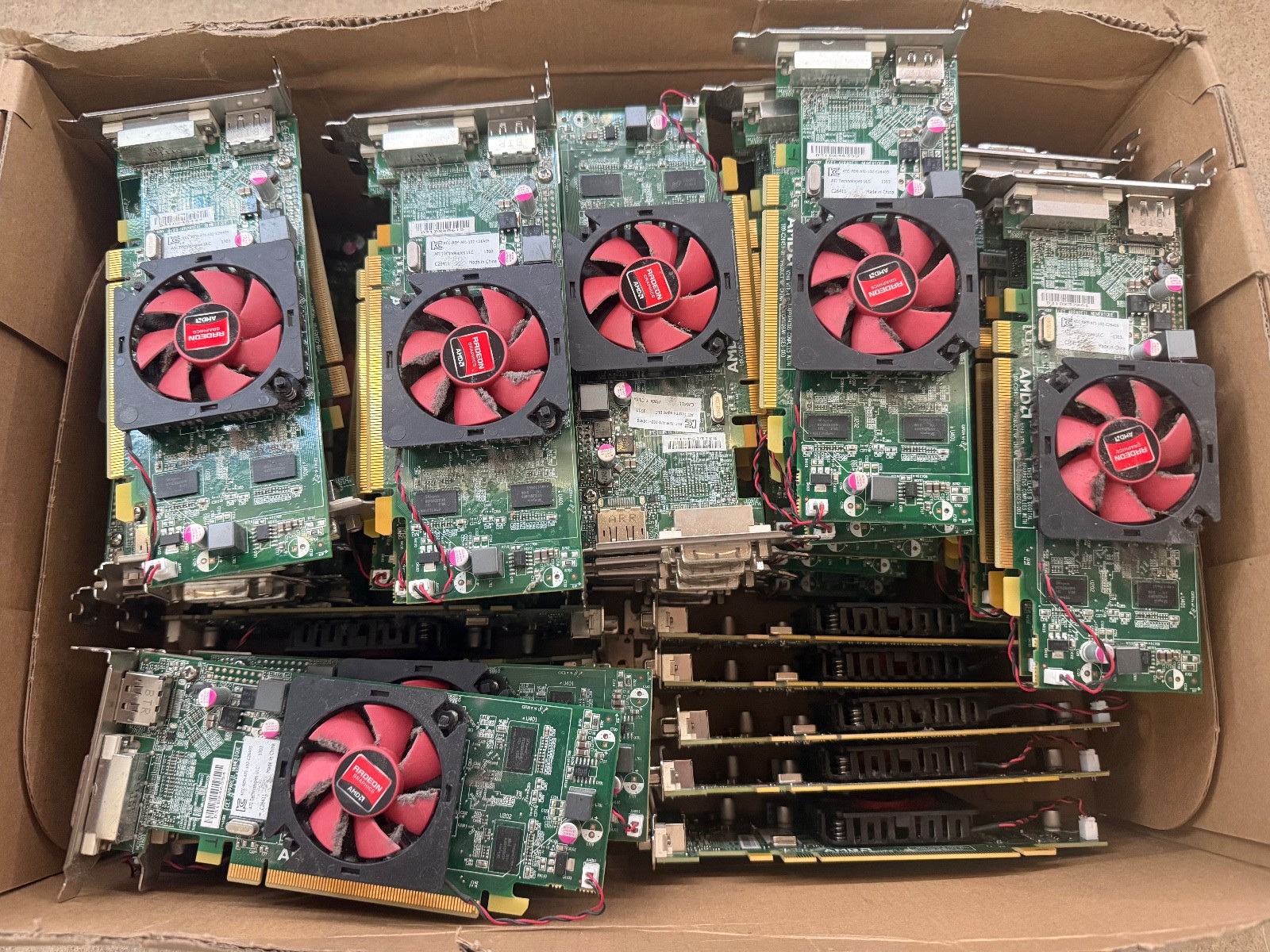 LOT OF 51 Dell AMD Radeon HD6450 Low Profile 1GB PCIe DVI DisplayPort 00WH7F