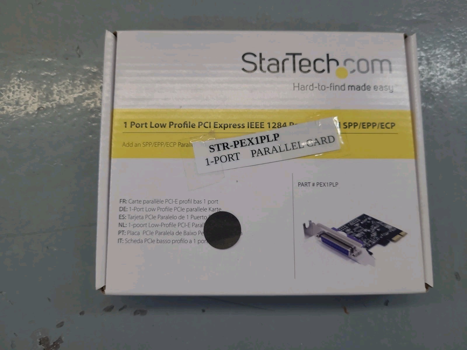 StarTech PEX1PLP 1-Port Low Profile PCI Express PCIe Parallel Card NEW Open Box