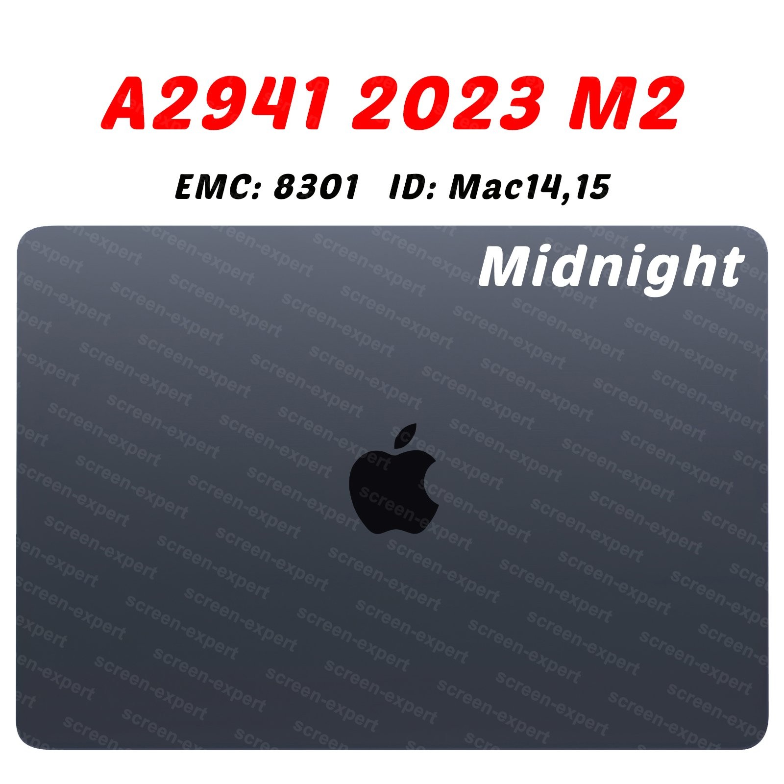15.3″ LCD Screen Assembly for Macbook Air Retina A2941 M2 2023 EMC 8301 Midnight