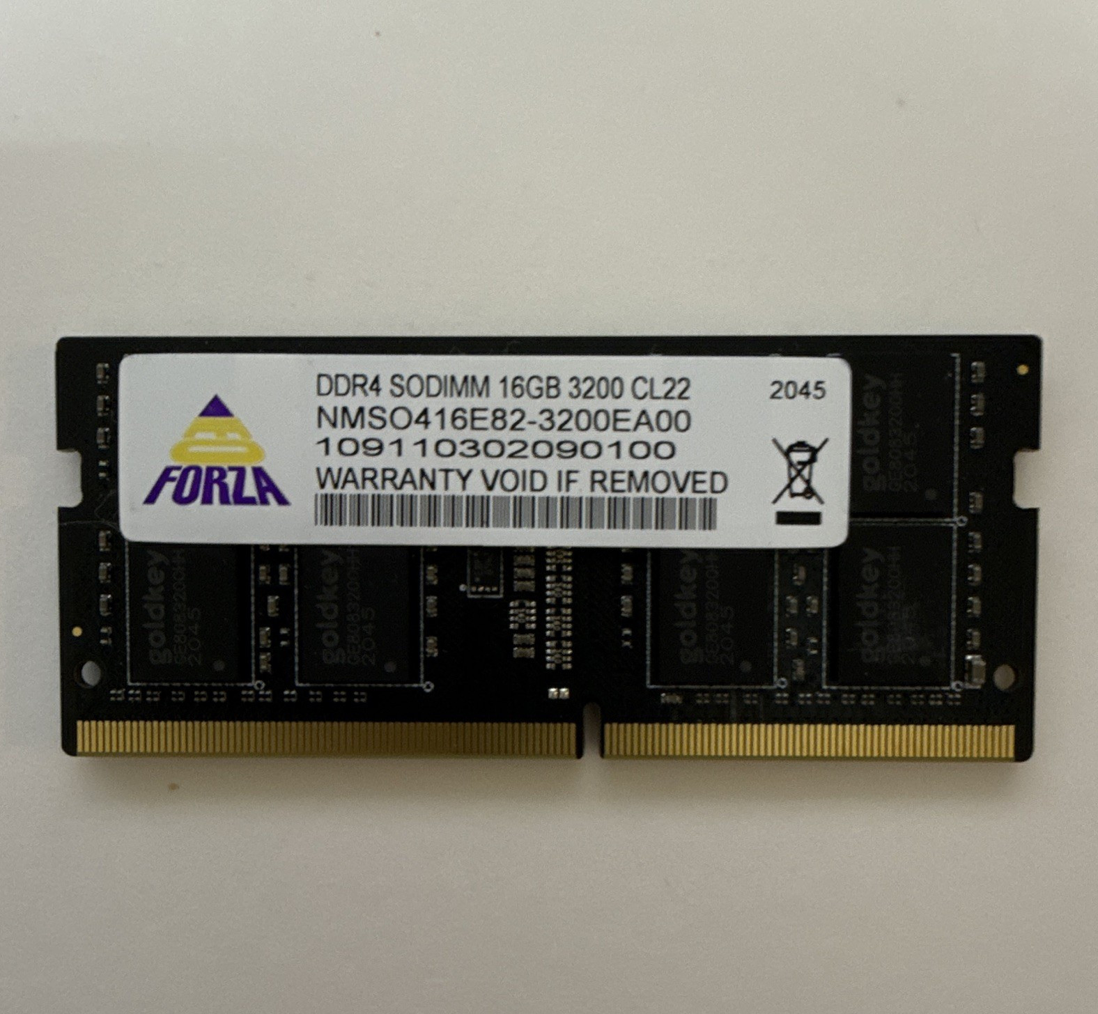FORZA DDR4 SO-DIMM 16GB 3200 CL22 260-Pin Laptop RAM NMSO416E82-3200EA00
